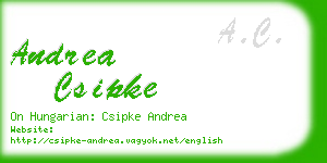 andrea csipke business card